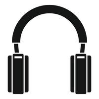 Support center headset icon simple vector. Headphone microphone vector