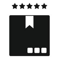 Product box review icon simple vector. Customer feedback vector