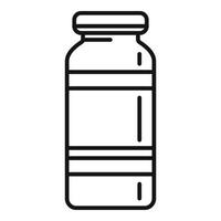 Probiotic jar icon outline vector. Lactobacillus bacteria vector