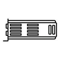 Graphics card icon outline vector. Video graphic vector