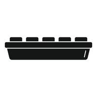 Icebox icon simple vector. Ice cube tray vector