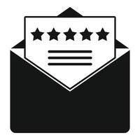 Mail product review icon simple vector. Online evaluation vector