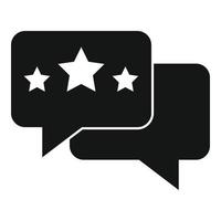 Review chat icon simple vector. Online evaluation vector