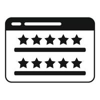 Web site product review icon simple vector. Online evaluation vector