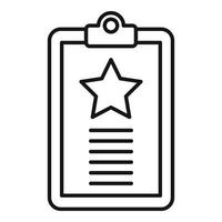 Review clipboard icon outline vector. Service experience vector