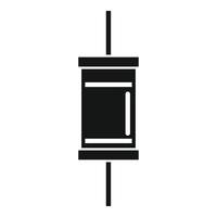 Electronic diode icon simple vector. Electric component vector