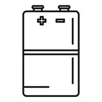 Lithium battery icon outline vector. Full energy vector