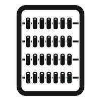 Abacus icon simple vector. Math calculator vector