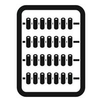 Abacus icon simple vector. Math calculator vector