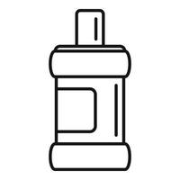 Mint mouthwash icon outline vector. Dental wash vector