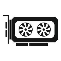 Gpu fan card icon simple vector. Pc computer vector