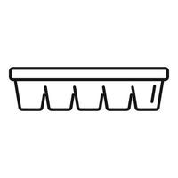 Plastic ice cube tray icon outline vector. Water container vector