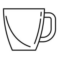 vector de contorno de icono de taza de sabor. taza de té