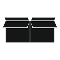vector simple de icono de caja de almacenamiento. paquete de cartón