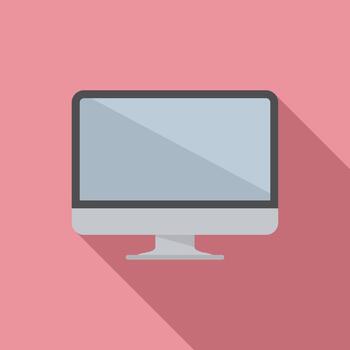 Responsive monitor icon flat vector. Computer screen vector