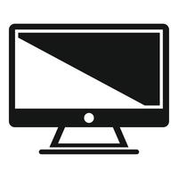 Internet monitor icon simple vector. Computer screen vector