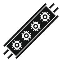 Diode led strip light icon simple vector. Chip smd vector