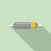 Electronic capacitor icon flat vector. Component resistor vector