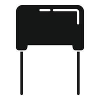 Current capacitor icon simple vector. Circuit resistor vector