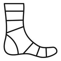 Foot bandage icon outline vector. Accident patient vector