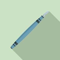 Pen calligraphy icon flat vector. Nib tool vector