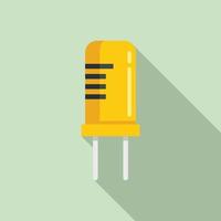 Chip capacitor icon flat vector. Diode component vector