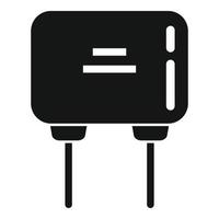 Computer capacitor icon simple vector. Component resistor vector