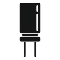 Power capacitor icon simple vector. Component resistor vector