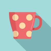Ceramic mug icon flat vector. Coffee cup vector