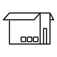 Project box icon outline vector. Storage box vector