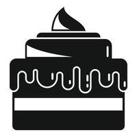 Cherry cake icon simple vector. Happy anniversary vector