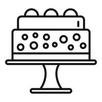 Sweet cake icon outline vector. Cream food vector
