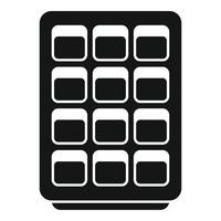 Shape ice cube tray icon simple vector. Water container vector
