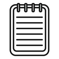 School notebook icon outline vector. Pen write vector
