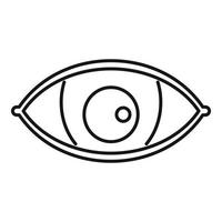 Eye shape icon outline vector. View look vector