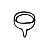 menstrual cup in doodle style - hand drawn vector drawing. concept hygiene product for menstruation