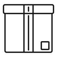 Idea box icon outline vector. Carton package vector