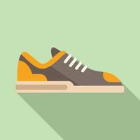 Fitness sneaker icon flat vector. Sport shoe vector