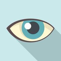 Eye science icon flat vector. Eyeball view vector