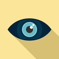 Angry eye icon flat vector. Optical lens vector