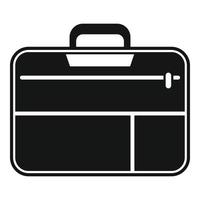 Girl laptop bag icon simple vector. Travel accessory vector