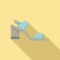 Sandal boot icon flat vector. Woman footwear vector