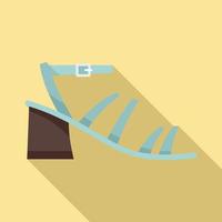 Ankle sandal icon flat vector. Summer shoe vector