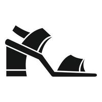 vector simple de icono de bota de sandalia. calzado mujer