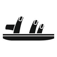 flop sandalia icono vector simple. zapatilla de mujer