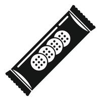 tuerca snack bar icono vector simple. paquete dulce