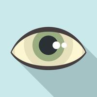 Eye emblem icon flat vector. View pictogram vector