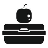 Eco lunch icon simple vector. School meal vector