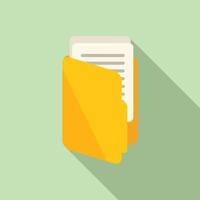 Text folder icon flat vector. Message letter vector