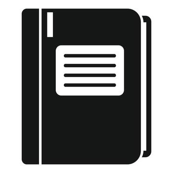 vector simple del icono de la carpeta del cuaderno. escribir papel